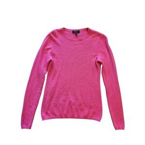 Charter Club Sweater Women's Small Hot Pink Cashmere Crew Pullover Soft
